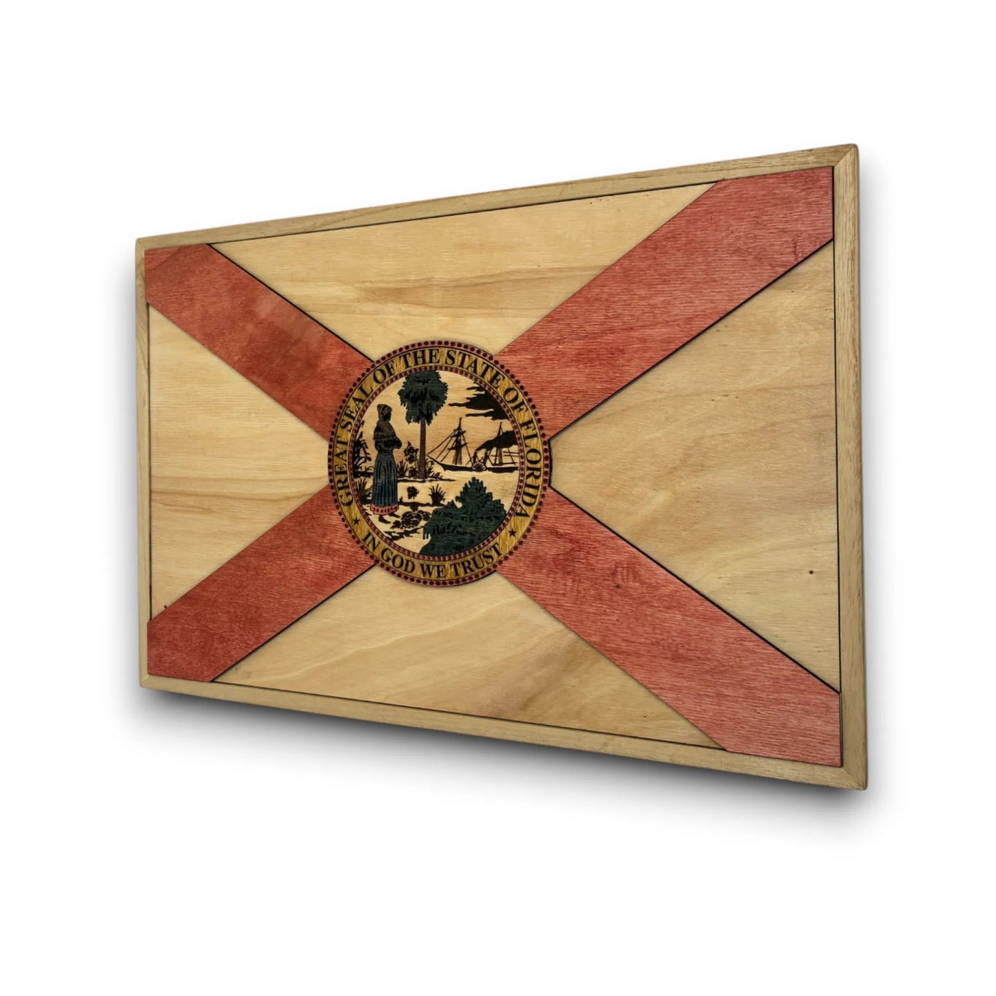 3D Wooden Florida State Flag Wall Art