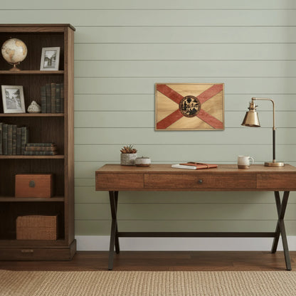 3D Wooden Florida State Flag Wall Art