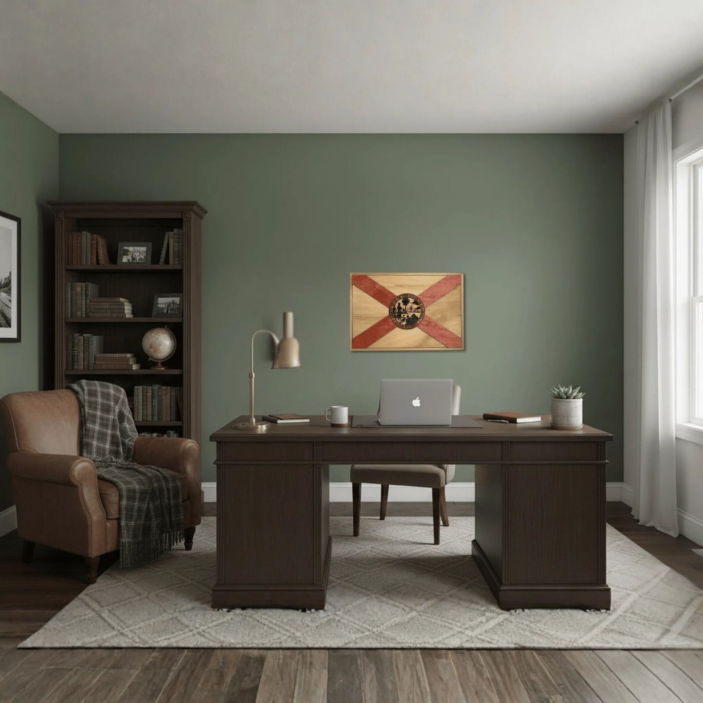 3D Wooden Florida State Flag Wall Art
