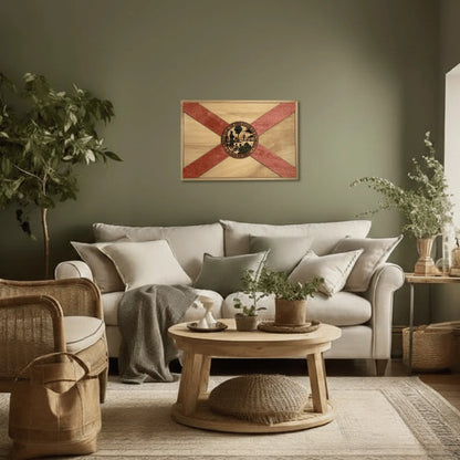 3D Wooden Florida State Flag Wall Art
