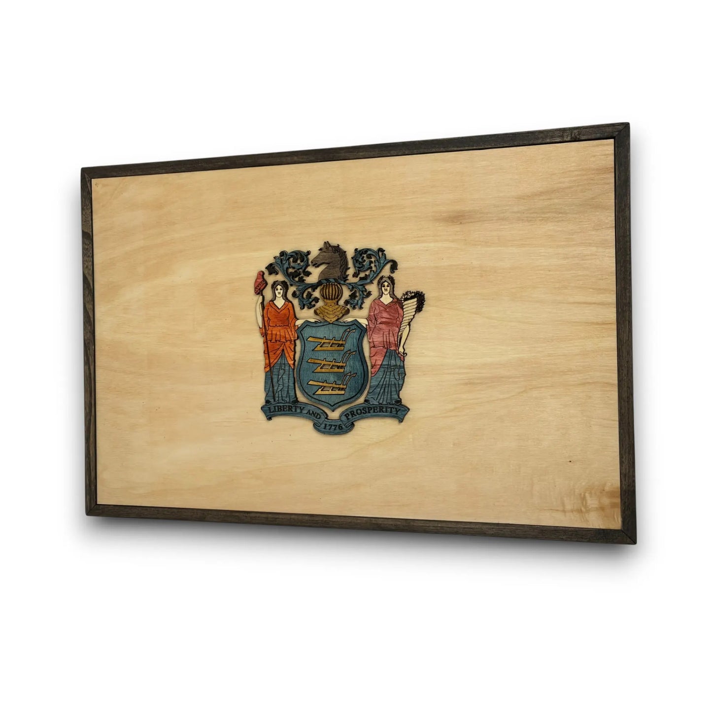 3D Wooden New Jersey State Flag Wall Art