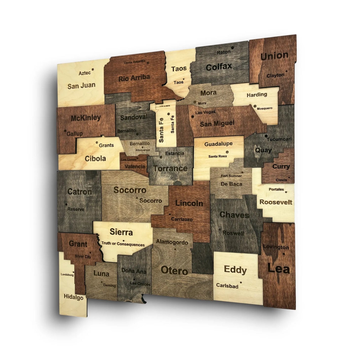 3D Wooden New Mexico State Map Wall Art