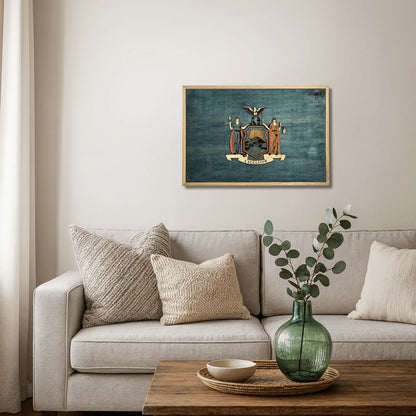 3D Wooden New York State Flag Wall Art