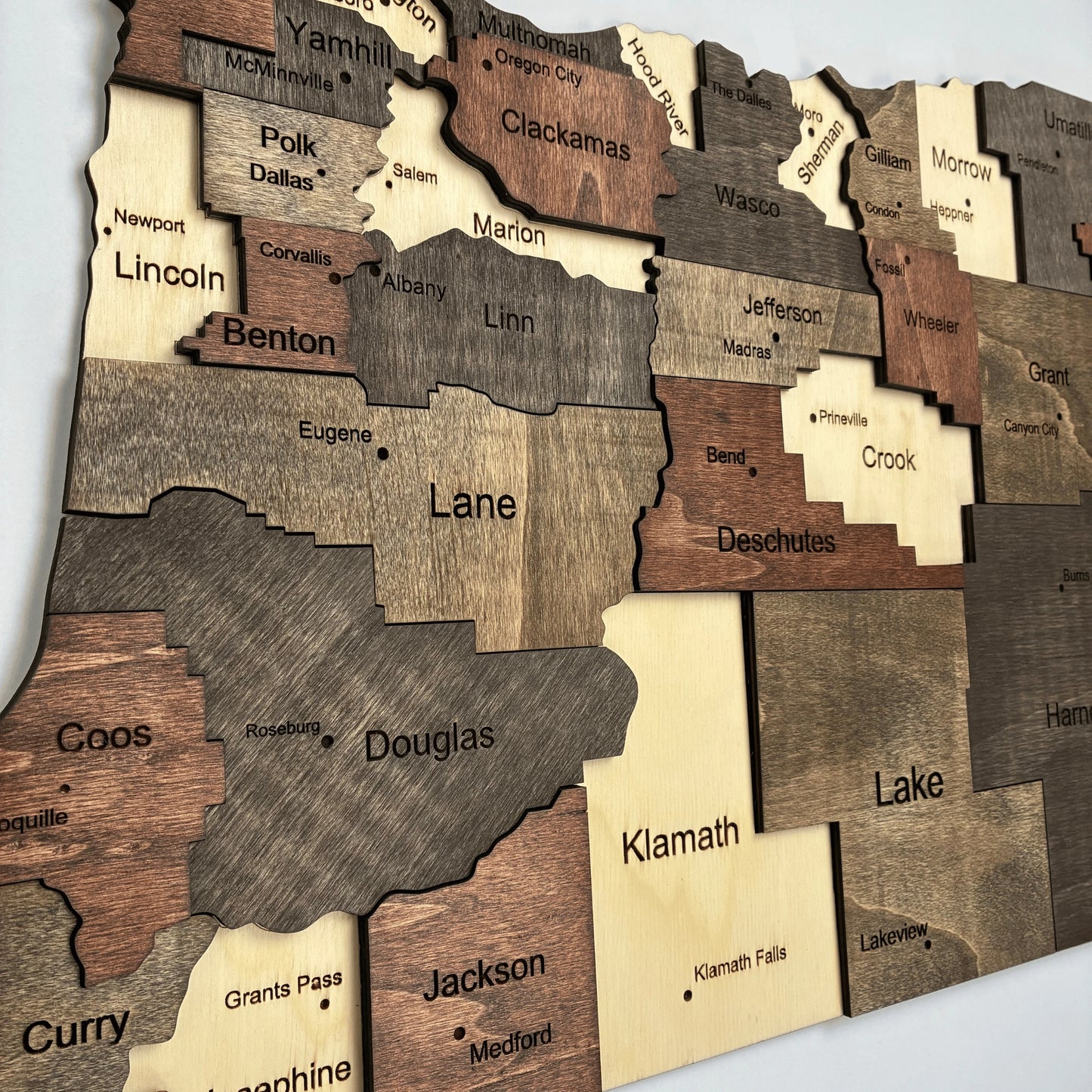 3D Wooden Utah State Map Wall Art