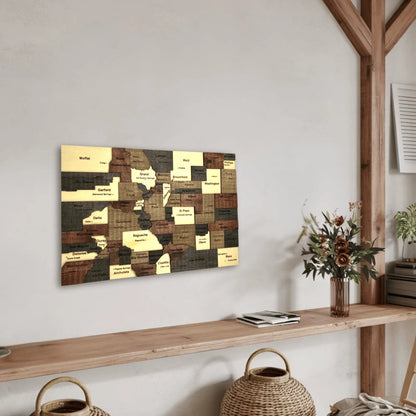 3D Wooden Colorado State Map Wall Art