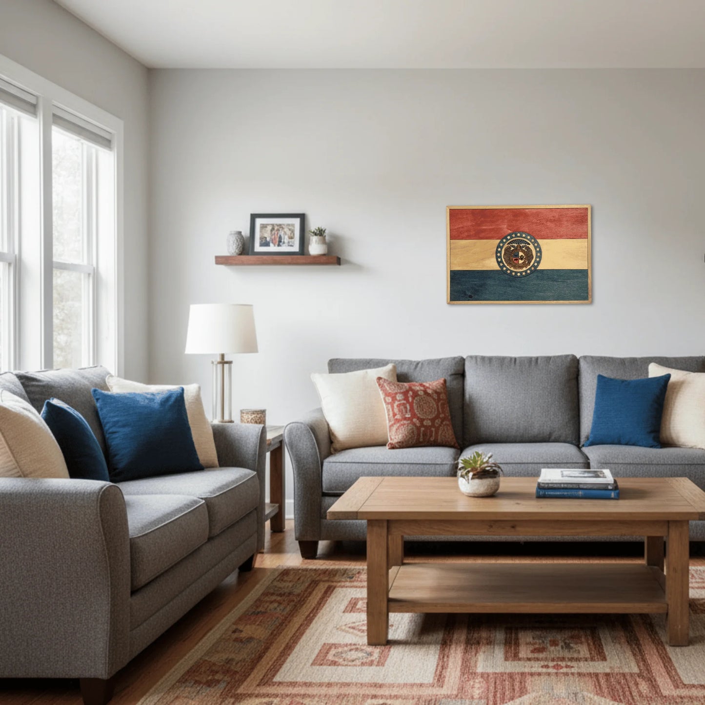 3D Wooden Missouri State Flag Wall Art