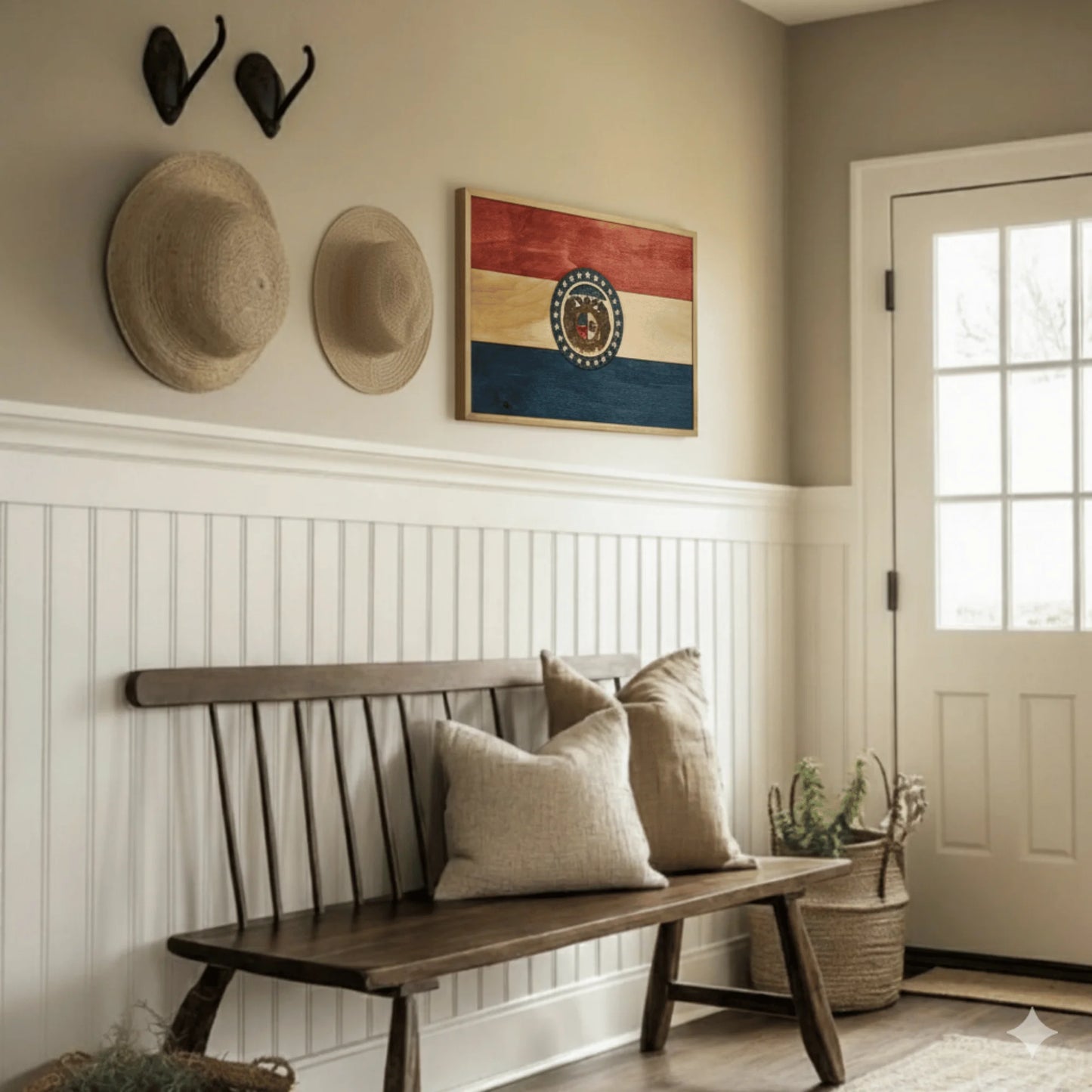 3D Wooden Missouri State Flag Wall Art