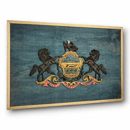 3D Wooden Pennsylvania State Flag Wall Art