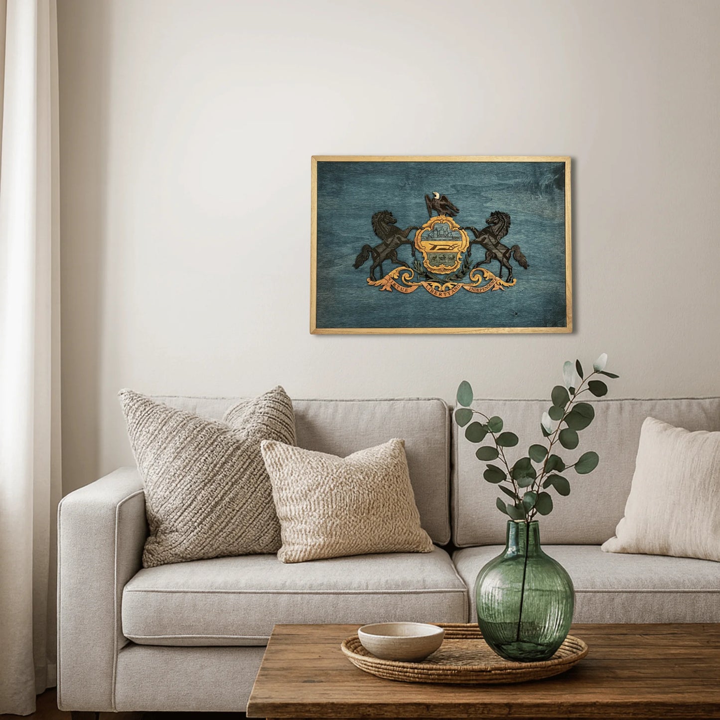 3D Wooden Pennsylvania State Flag Wall Art