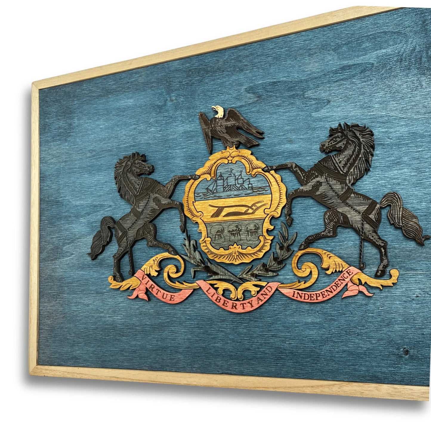 3D Wooden Pennsylvania State Flag Wall Art