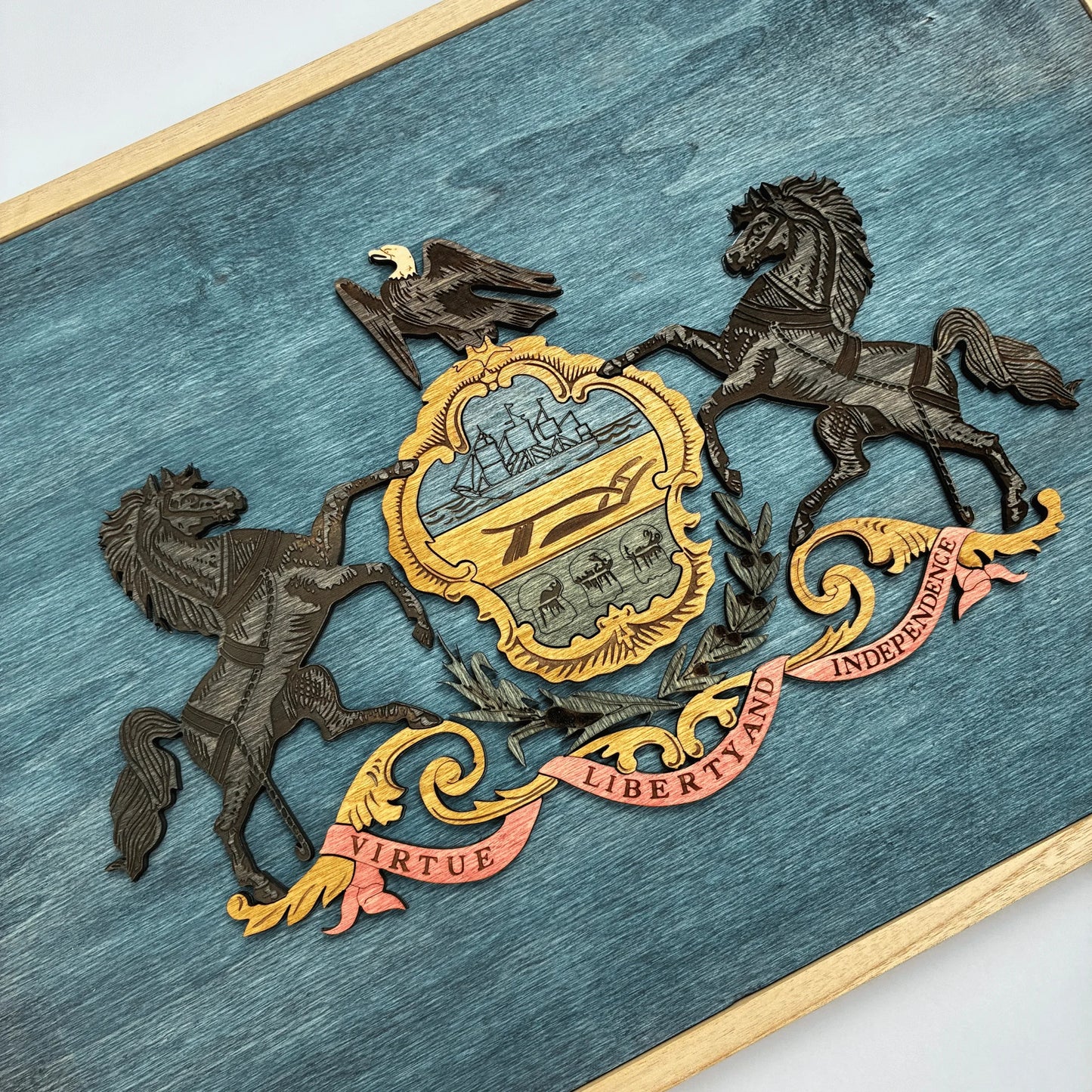 3D Wooden Pennsylvania State Flag Wall Art