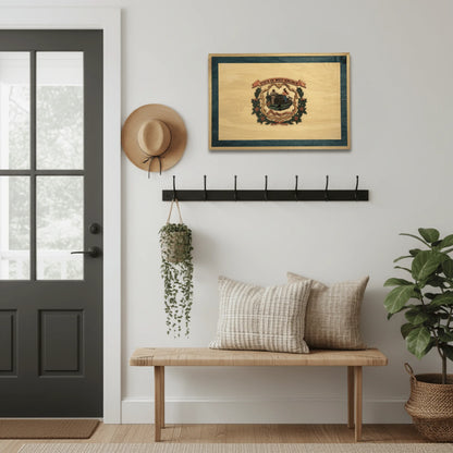 3D Wooden West Virginia State Flag Wall Art